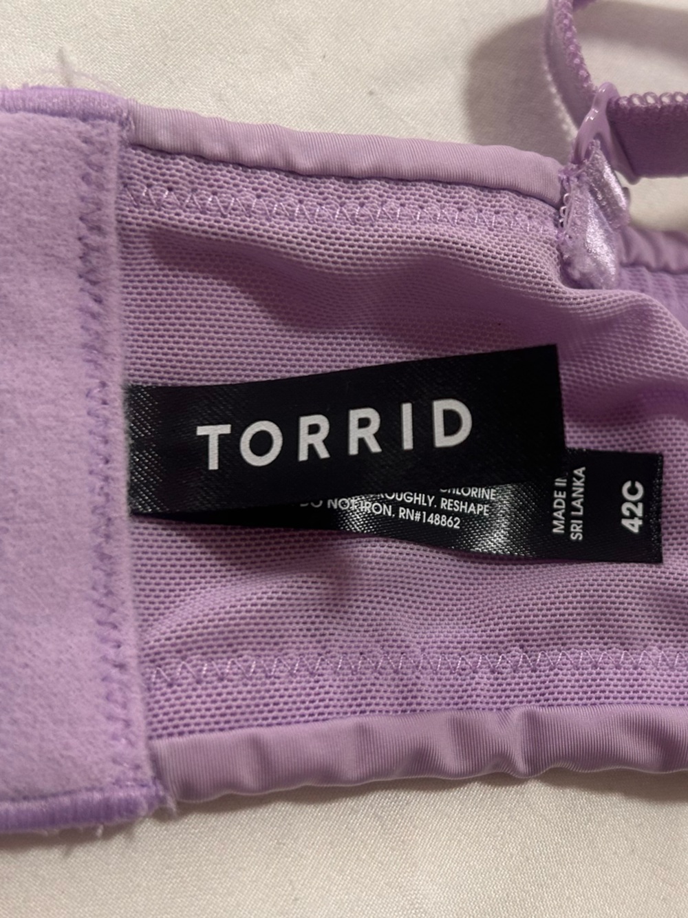 torrid Smooth Molded Wireless push up Bra in Lavender - Picture 3 of 3